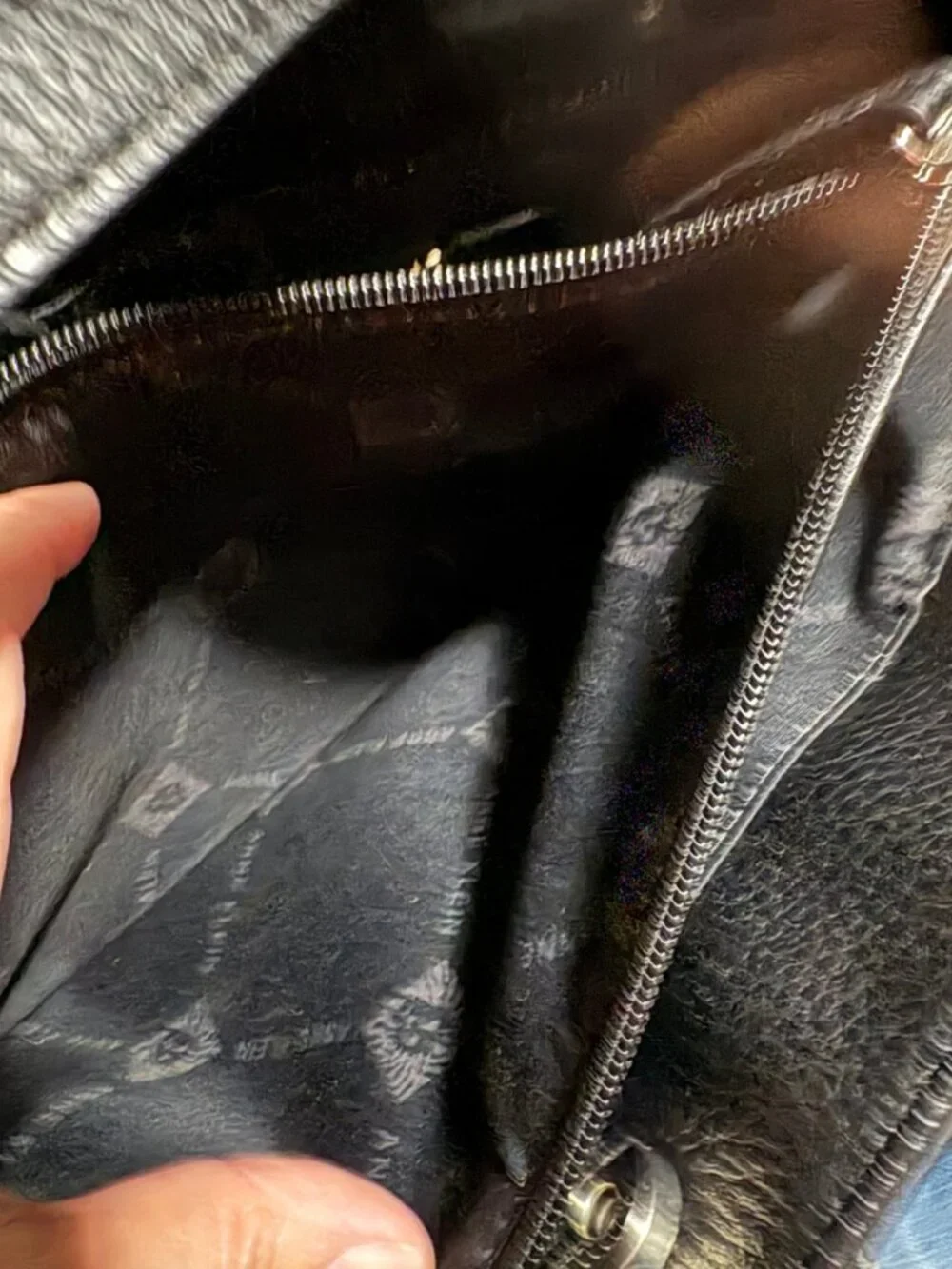 Anne Klein Snake Print Tote Bag Black White Python Embossed Mob Wife Chic